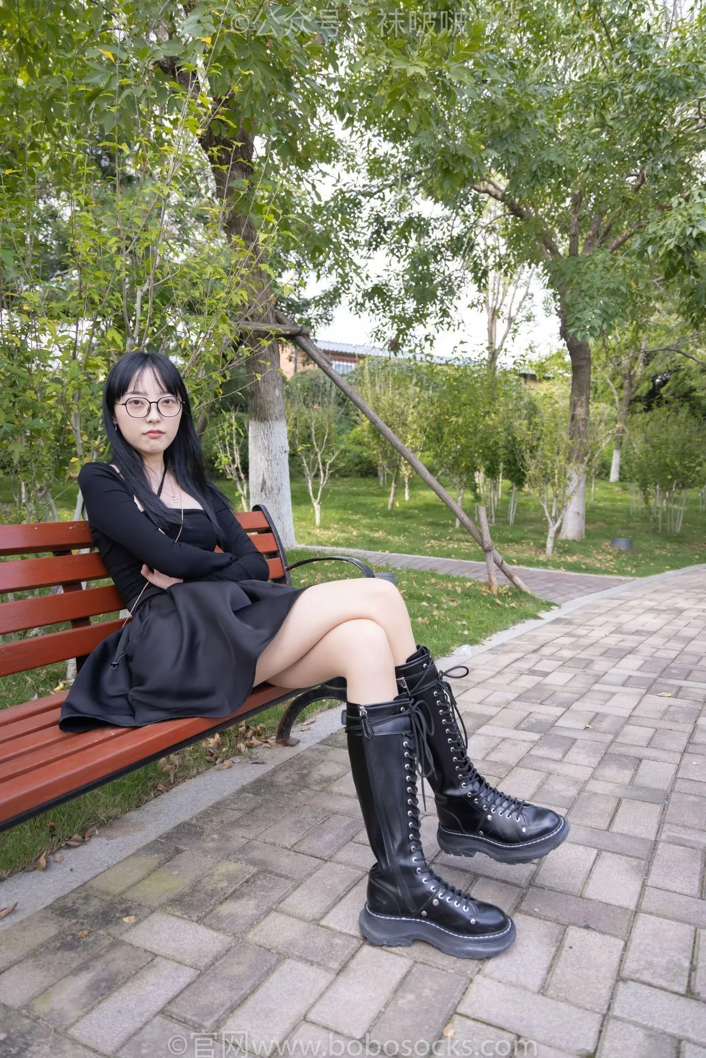 [BoBoSocks袜啵啵]NO.040 稚予-长靴、白棉袜、肉丝 [137P]插图9